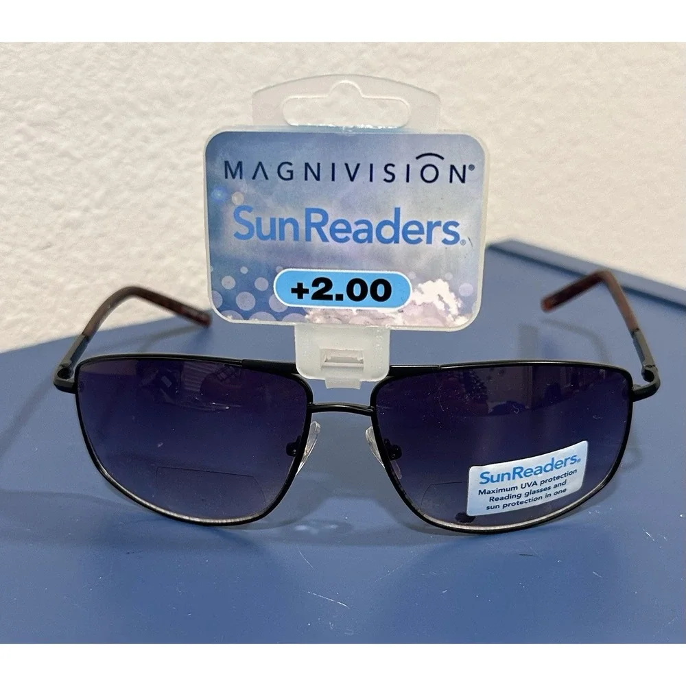 Foster Grant SunReaders Shay Mens +2.00 Bifocal-Style UV Protection Sunglasses